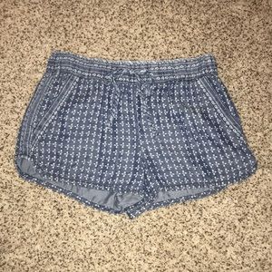Francesca’s patterned denim shorts